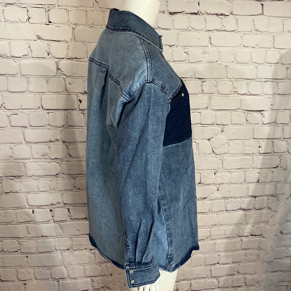 NWT Dex 3 tone denim shirt - Picture 4 of 7